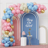 107Pcs Macarons Pink Blue Balloon Garland Arch Set Baby Boy or Baby Girl Birthday Gender Reveal Wedding Party Decorations Globos