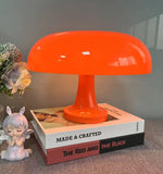 Taooba Christmas gift Classic Mushroom Table Lamp Modern Bauhaus Art Table Lamp Bedroom Bedside Lamp Danish Designer Orange Decorative Table Lamp