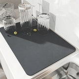 Taooba-Large Kitchen Absorbent Pad Solid Color Draining Mat for Sink Washstand 30x40cm Faucet Anti Splash Placemat for Home Dropship