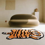 Living Room Carpet Lovely Cartoon Children Room Decoration Fluffy Plush Thick Anti-skid Rug Irregularly Shaped Tiger Doormat 카펫