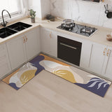 American Kitchen Floor Mat Non-slip Oil-proof Wipeable Mats Waterproof Stain-resistant Dirt-resistant PVC Strip Leather Carpet