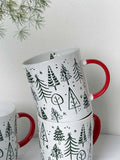 Taooba-New Christmas Mug, Large Capacity Water Cup Handle, Ceramic Cup, Holiday Gift Cute and Fun Unique Kitchenware