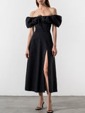 Taooba Clancy Ruched Tie Up Dress