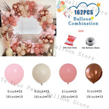 Taooba Color Palette Pink Balloon Garland Kit White Chrome Gold Balloon Arch Baby Shower Birthday Bridal Shower Wedding Party Decoration Latex Globos