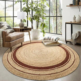 Living Room Carpet Natural Jute Traditional Hand Knitting Wear Resistant Durable Rug Modern Minimalism Soft Comfortable Mats