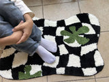 Taooba-Plaid Irregular Kitchen Rugs Soft Fluffy Tufting  Carpet Rugs Non-Slip Abosrbent Bathroom Floor Mat Bedroom  Toilet Door Carpet