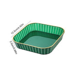 Taooba-1Pc Home Spit Bone Dish Heightened Non-slip Fruit Tray Trash Tray Square Small Plate Tableware Fruit Snack Plate