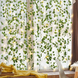 Flower Green Leaf String Lights Artificial Vine Fairy Lights Battery Powered Christmas Tree Garland Light for Weeding Home Decor