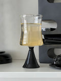 Taooba-Medieval Glass Goblet Juice Cup Curve Creative Cup Black Heat-Resistant Water Cup Ins Style Drinking Utensils