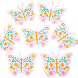 Butterfly Shaped Disposable Tableware Paper Plates Cups Napkins Happy Birthday Party Decorations Kids 1st Birthday Baby Shower