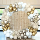 152pcs Sand White Gold Balloon Garland Arch Beige Khaki Balloon Wedding Decoration Baby Shower Balloons Birthday Party Decor