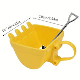 Taooba-330ml Coffee Cup Excavator Bucket Cup with Spoon Creativity Tea Cup Milk Coffee Mug Funny Digger Cake Container Birthday Gift