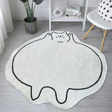 Living Room Carpet Modern Minimalism Cute Kitten Cartoon Printed Fluffy Rug Fashion Soft IG Hairy Home Decoration Bedroom Mat