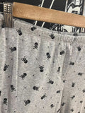 Taooba Skull Print Gray Vest Pants 2 Pieces Set Pajama Woman Sleeveless Slim Tank Top High Waist Straight Long Pant Cotton Vintage Sets