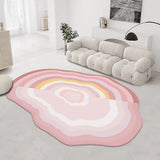 Living Room Carpet Fashion Light Luxury Irregular Shaped Fluffy Plush Warm Non-slip Bedroom Lounge Rug Children's Crawling Mats