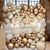 White Gold Balloon Garland Kit Birthday Baby Shower Balloons Arch Kit Latex Ballon Chain Wedding Party Decoration