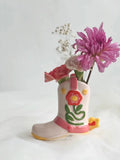 Taooba-Pure Hand-painted Flower Shoes, Vases, Boots with Unique Design, Small Vase, Ceramic Home Decoration Vase