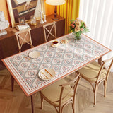 Waterproof Oil-proof PVC Table Mat American Retro Style Home Dining Table Mats No-wash Anti-scalding Coffee Table Protective Mat