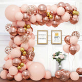 Pink Rose Gold Balloon Garland Arch Kit Macaron Orange balloons Confetti Wedding Birthday Baby Shower Party Decor