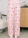 Taooba Halloween Pajamas Women Ghosts And Pumpkins Print Sleepwear Long Sleeve 2 Pieces Aesthetic Preppy Pajama Sets Loungewear