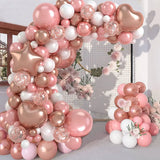 Pink Gold Balloon Garland Arch Kit Pink White Gold Confetti Latex Helium Balloons Wedding Girl Birthday Baby Shower Party Decor