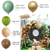 Taooba Color Palette Retro Green Balloon Garland Arch Kit Wedding Birthday Balloons Decoration Party White Balloons For Baby Shower Decor Supplies