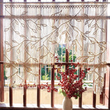 Taooba-Hand-made Macrame Leaf Patter Curtain Tapestry Bohemia Hanging Window Door Tassel Curtain Wall HangingTapestry Room Decoration