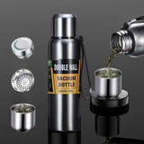 500/800ml/1000/1500ml Stainless Steel Thermos Large Capacity Vacuum Flask Portable Insulated Tumbler with Rope Thermo Bottle