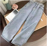 Taooba-American Vintage Women Cargo Pants Low Waist Straight Fake Zippers Multis Pockets Baggy Jeans Y2K Blue Aesthetic Old Trousers