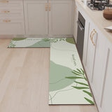 American Kitchen Floor Mat Non-slip Oil-proof Wipeable Mats Waterproof Stain-resistant Dirt-resistant PVC Strip Leather Carpet