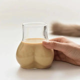 Butt Shaped Mug 450ml Funny Butt Coffee Mug Thick Clear Borosilicate Glass Women Body Butt Cup Funny Adults Mug For Milk Water