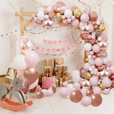 Macaron Pink Balloon Garland Arch Kit Wedding Birthday Party Decoration Kids Globos Gold Confetti Latex Ballon Baby Shower Girl