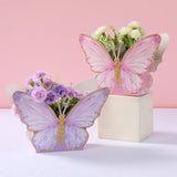 Pink Purple Butterfly Candy Box Gift Packing Bags Girl Birthday Party Decoration Baby Shower Gift Box for Kids Birthday Supplies