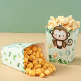 Jungle Safari Party Popcorn Boxes Candy Box Jungle Animal Party Decor Baby Shower Kids Boys Birthday Party Decorations