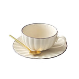 Taooba--Retro Coffee Cup And Plate Set Ceramic Mug High-end Exquisite Latte Cup High-end Afternoon Tea Set