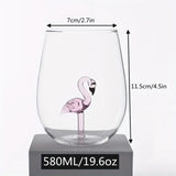 3D Cartoon Coffee Mug Teacup Clear Cocktail Glass Cute Water Cup Summer Winter Drinkware Home Kitchen Items Juice Cold Drink Cup