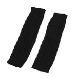 Taooba-Women Winter Leg Warmers Solid Color Knit Cable Knee High Socks Aesthetic Boot Cuffs for Streetwear Clothes Accessories