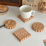 Taooba-Creative Biscuit Solid Wood Cushion Japanese Wood Insulation Cushion Aromatherapy Candle Cushion Coffee Cup Water Cup Cushion