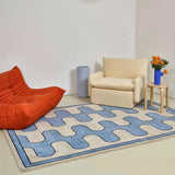 New Modern Fashion IG Living Room Rugs Checkerboard Senior Bedroom Large Area Decorative Carpet Thickening Trendy Art Floor Mat