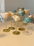 Handmade Tall Glass, Natural Conch Shell Wine Glass, Creative Design, Shell Tray Gift, High-end Decoration Interesting Cup