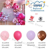 Taooba Color Palette Pink Balloon Garland Kit White Chrome Gold Balloon Arch Baby Shower Birthday Bridal Shower Wedding Party Decoration Latex Globos