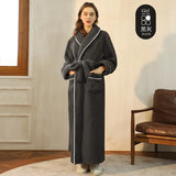 Taooba Christmas gift Autumn Winter Thickened Warm Plus Size Couple Dressing Gown Beauty Salon Health Club's Style Knee-Length Luxury Noble Robe