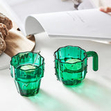 Taooba-Nordic Cactus Glass Cup Household  Water Glass Mug 4/6 Pcs Set Stackable Green Tumbler Glassware With Box Package Gift Cups