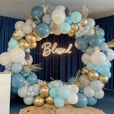 Dusty Blue Balloon Garland Arch Kit Wedding Birthday Party Decoration Kids Globals Confetti Latex Balloon Baby Shower Boy