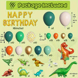 Taooba Color Palette 154 Pcs Jungle Animal Themed Balloon Decorations, Tyrannosaurus Rex Birthday Outdoor Scene Decoration Anniversary Commemoration