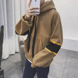 Taooba Sweatshirts for Man No Logo Green Men's Clothing Patchwork Hooded Hoodies Half Zip Sweat Shirt Welcome Deal One Piece Winter Emo