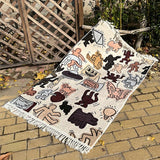 Machine Washable Living Room Tassel Carpet Abstract Cartoon Children Bedroom Fluffy Rug Home Decoration Cute Creativity Mat 러그