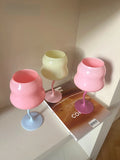 Taooba-Ins Style Cotton Candy Glass Goblet Red Wine Cup Macaron Candy Color Wine Cup Pink Champagne Cup Cocktail Drinking Glasses