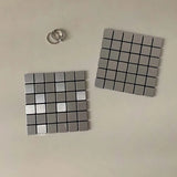 Taooba-Temperament Jewelry Photo Background Board Silver Ornament Square Coaster Home Decor Kawaii Accessories