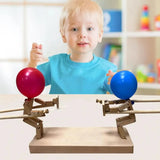 Handmade Balloon Bamboo Man Battle Wooden Bots Battle Game Two-Player Fast-Paced Balloon Battle Game With 100 Balloons Gift Toy